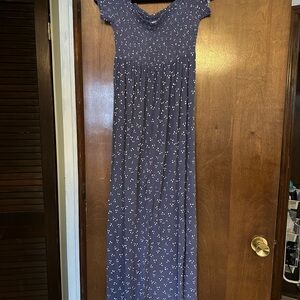 Isabel Maternity by Ingrid & Isabel Navy and White Patterned Maxi Dress